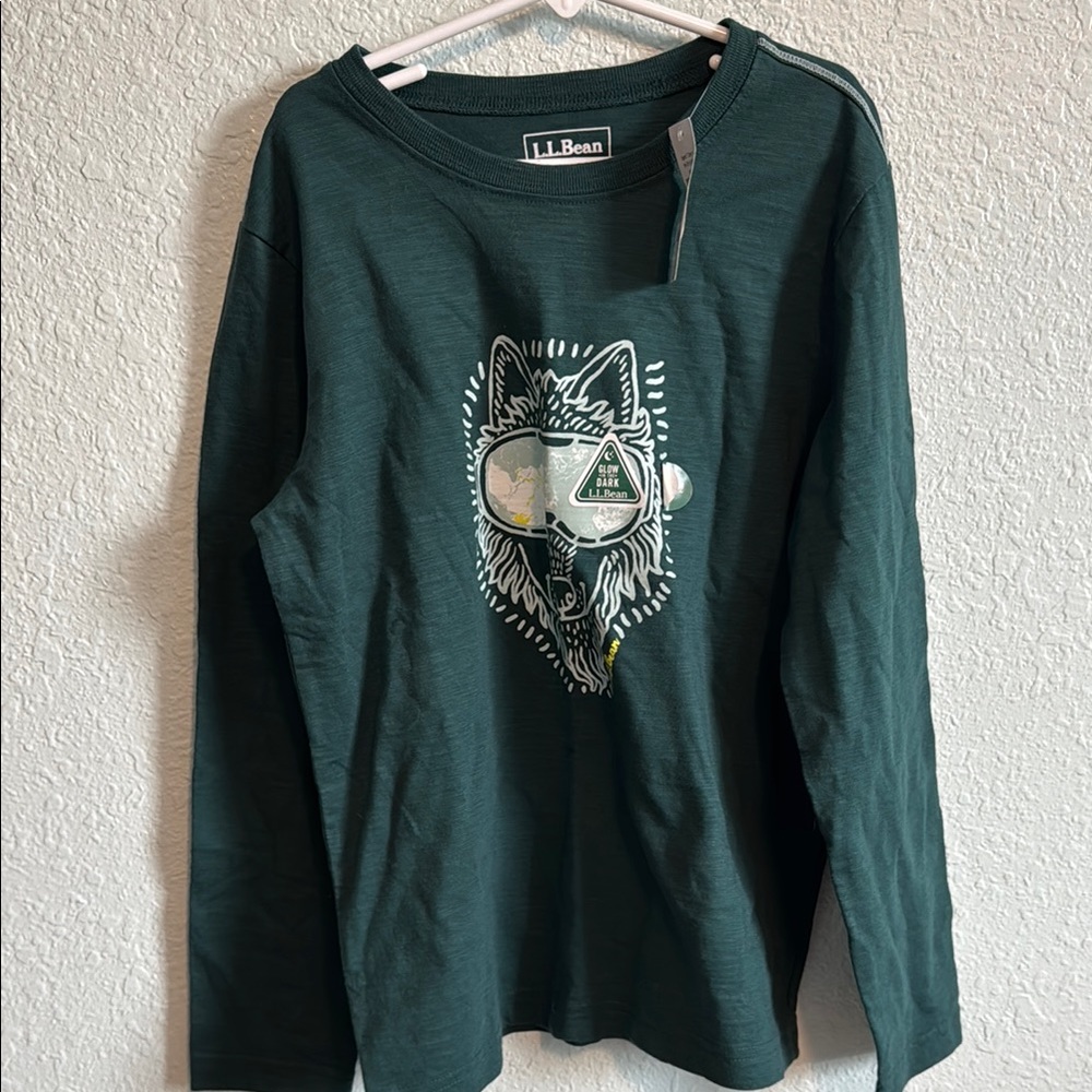 L.L. Bean Kids Green Long Sleeve Shirt